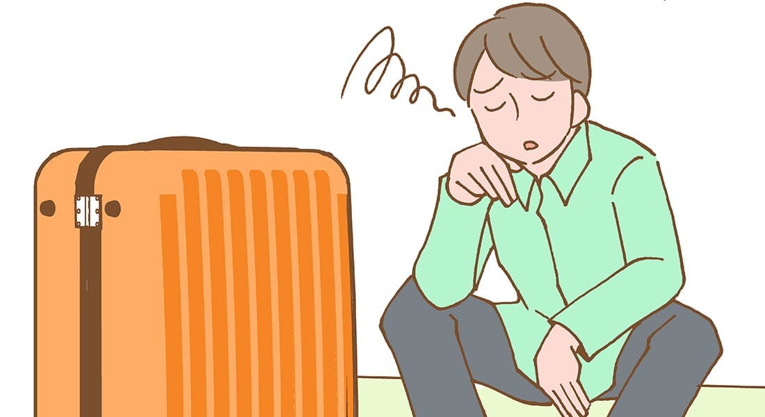 悩む男性のイラスト